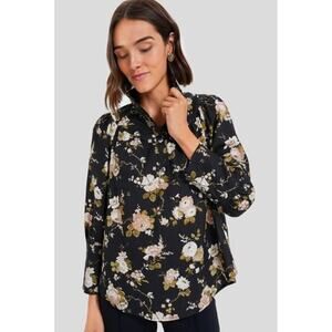Tuckernuck Corrigan Blouse Midnight Garden Floral Size XXXL NEW